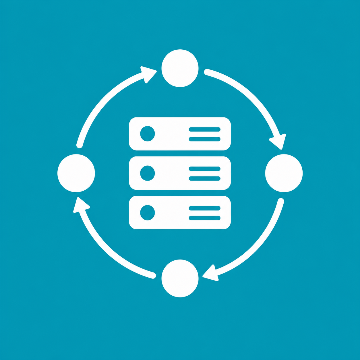 High Availability Icon with Blue Background