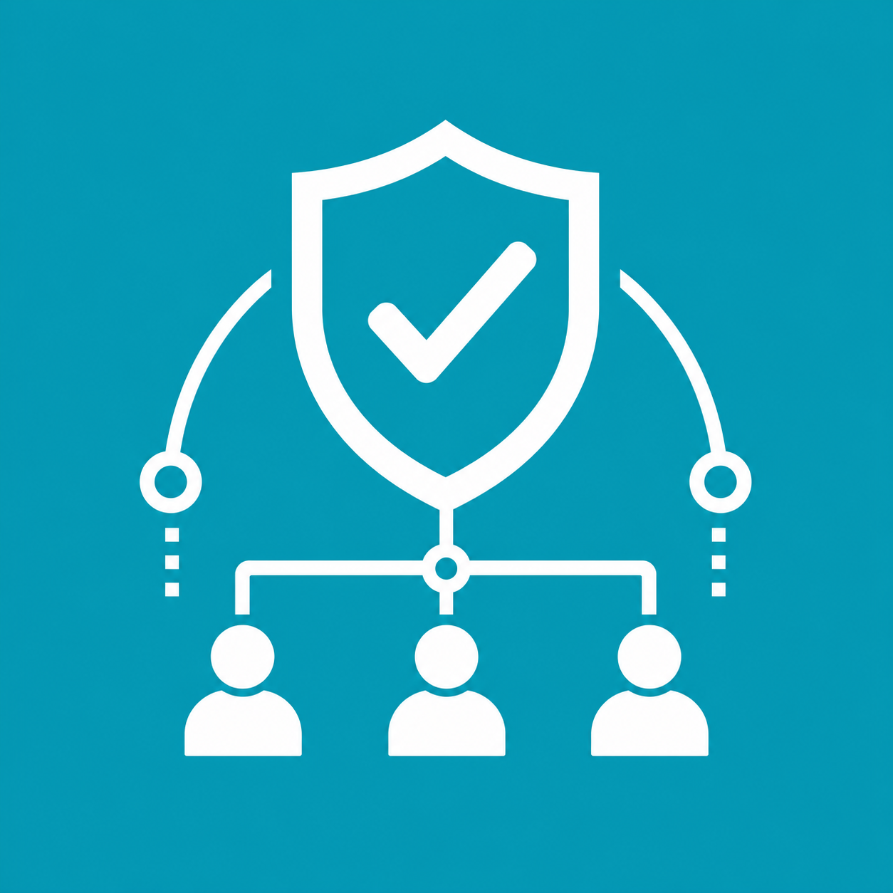 White Icon on 0097b2 Background for Alignment and Compliance